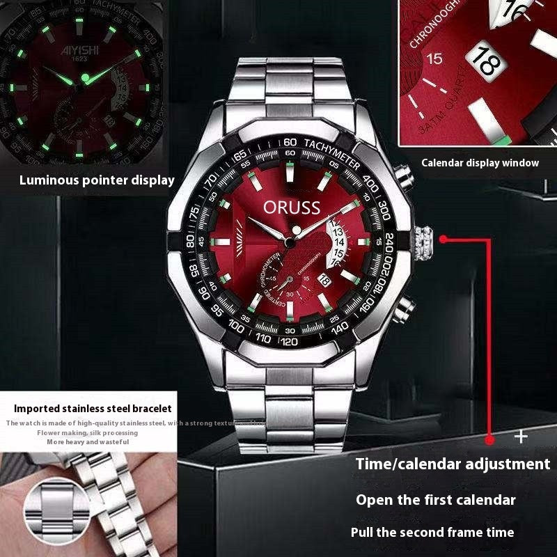 Automatic Movement Watch Men's Calendar Waterproof Luminous Watch